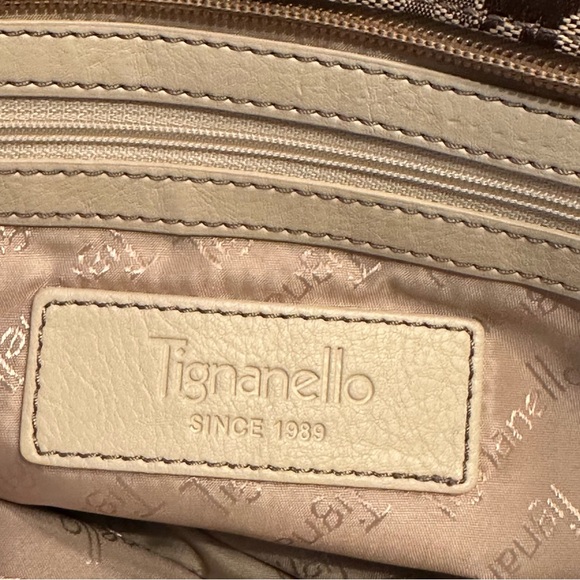 Tignanello Purse Signature Fabric And Leather Satchel - Picture 9 of 11